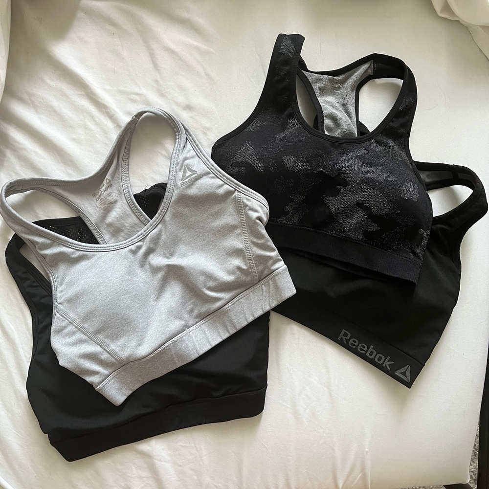 Black and gray tone sports bra set size XS/S